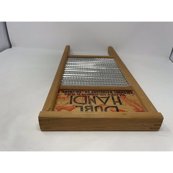 Vintage Dubl Handi Washboard Co Columbus Ohio Wash Board 18" X 8 5/8" Primitive - Picture 8 of 10